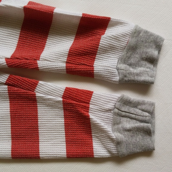 carter's striped thermal waffle knit pajama bottoms 18 months baby unisex - Picture 3 of 8